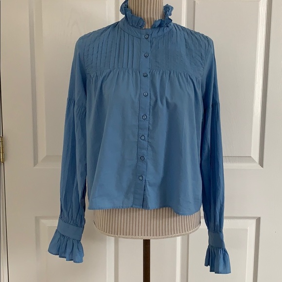 🆕Love Sam Blue Button Down - Picture 1 of 5